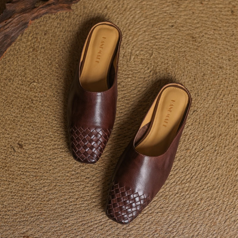 Womens Handmade Vintage Flat Sandals