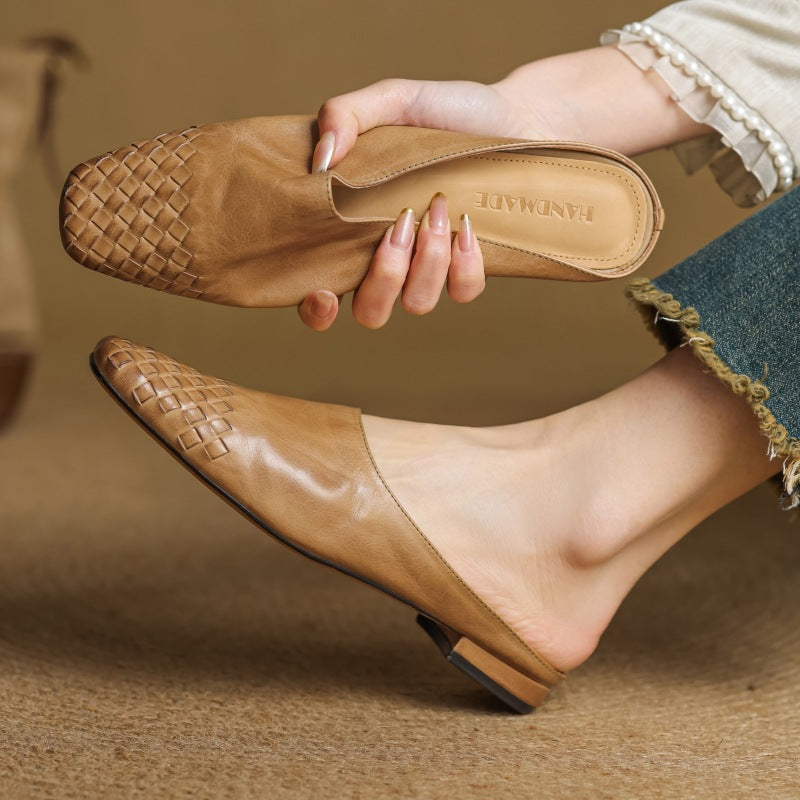 Womens Handmade Vintage Flat Sandals
