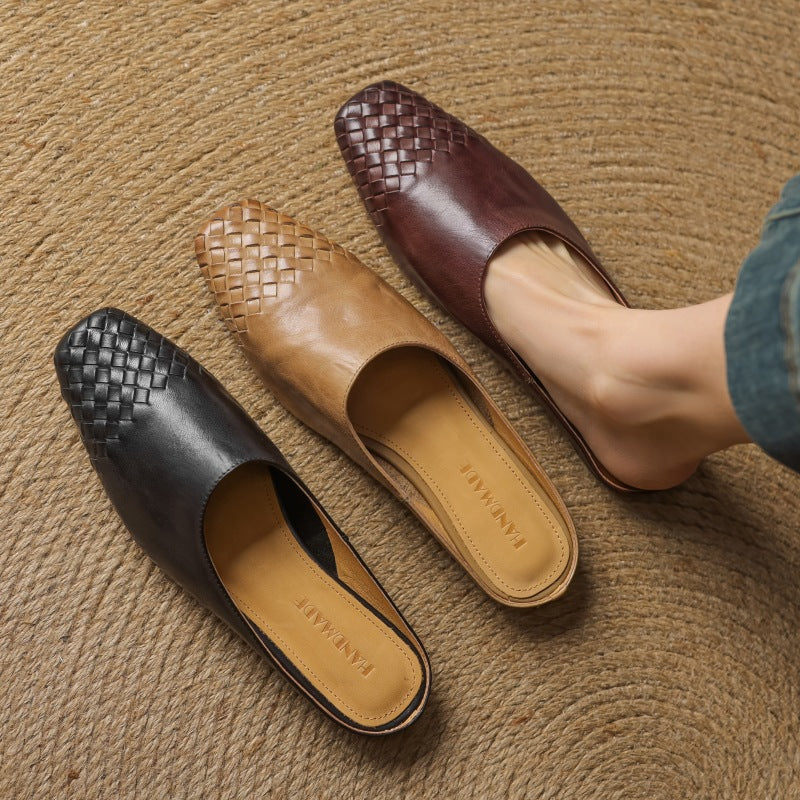 Womens Handmade Vintage Flat Sandals